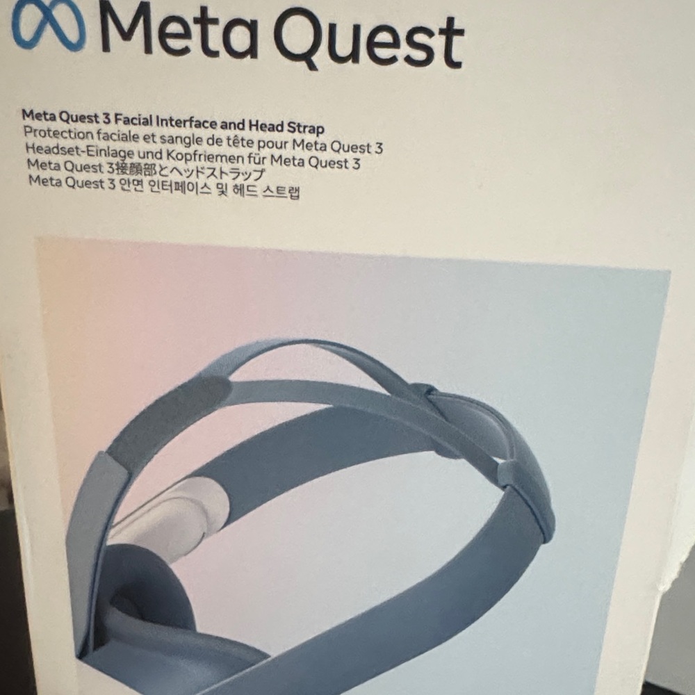 Meta Quest 3 Facial Interface and Head Strap - Gray
